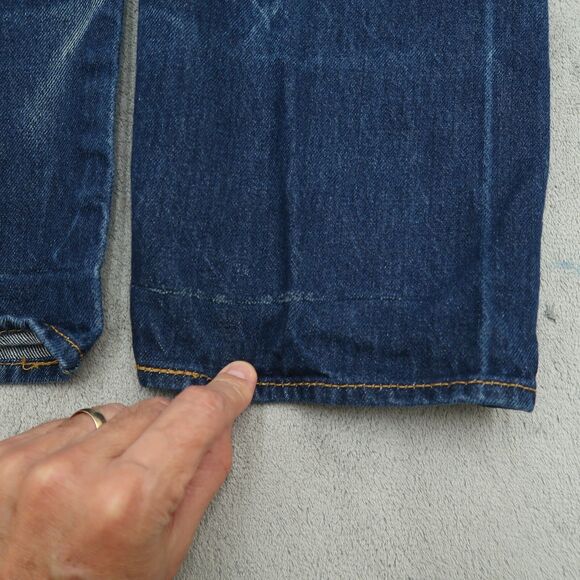 Levi's 501 Jeans Mens Size 34x34(32x31 Actual) Blue Original Straight Button Fly - Picture 3 of 16